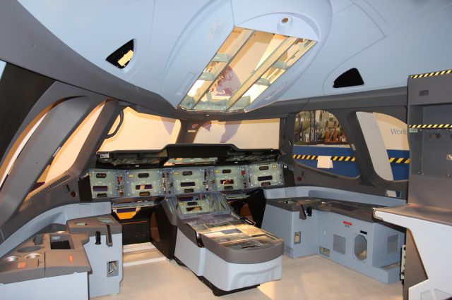 Airbus A350-900 — - Airbus A350-900 Flight Deck, or part of it at least, on display at the 2013 Paris Airshow.