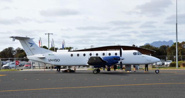 Beechcraft 1900 (VH-YSO) - Southern Airlines Beech 1900 at Flinders Island, Mar 2022