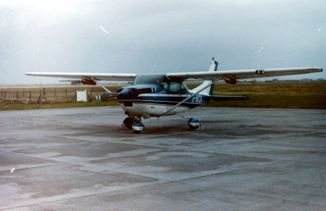 — — - G-AVCV at Benbecula South Uist Scotland