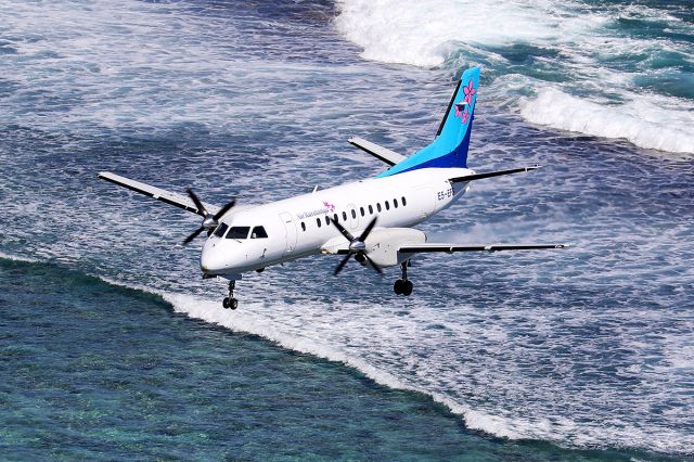 Saab 340 (E5-EFS) - Air Rarotonga Saab 340A on short finals at NCRG