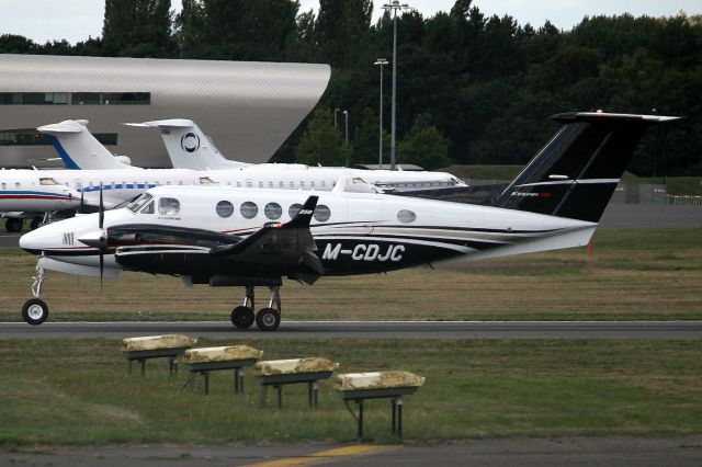 Beechcraft Super King Air 200 (M-CDJC) - Vickers Super King Air landing on rwy 24 on 7-Sep-18 arriving from EGNL as VSB1.