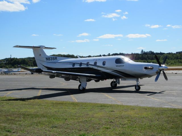 Pilatus PC-12 (N83SR) - Parked after arriving from White Plains, NY (KHPN).