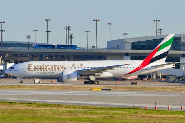 Boeing 777-200 (A6-EWF) - Emirates - A6-EWF - B777-200LR - Departing KDFW 11/19/2013