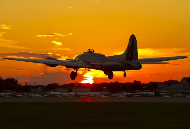 Boeing B-17 Flying Fortress (N5017N) - Takeoff into the sunset, RWY 27