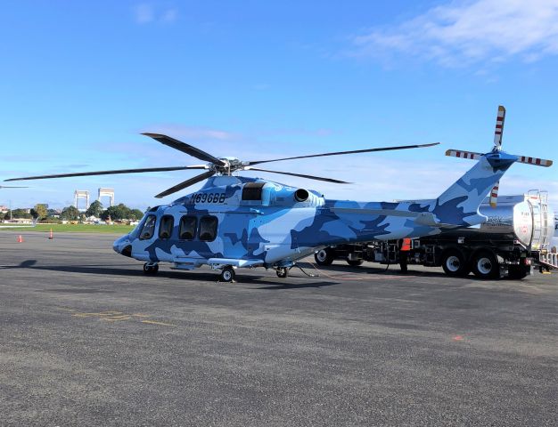 BELL-AGUSTA AB-139 (N696BB) - Blue Camo on a Helicopter !