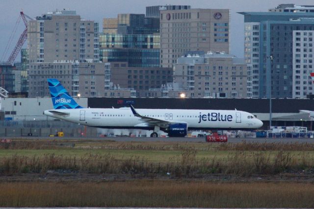 Airbus A321neo (N4058J) - One of many JFK weather diversions to BOS on 11/13/21.