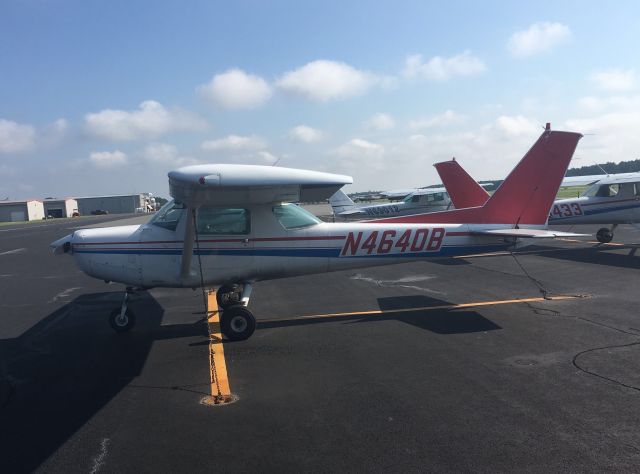 Cessna 152 (N4640B) - Doing my last solo x/c to Rocky Mount/Wilson (RWI) and then to Kinston (ISO) and back to Raleigh Exec (TTA) in this Cessna 152, N4640B. Taken August 12, 2020.