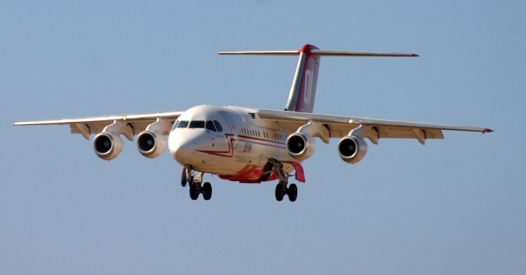 British Aerospace BAe-146-200 (N473NA) - KRDD - Tanker 01 returning from Weed, CA Boles Fire Sept 2014.br /br /E2045br /Aircraft Type British Aerospace 146-200Abr /First Flight 24. Oct 1985br /Age 30.7 Years