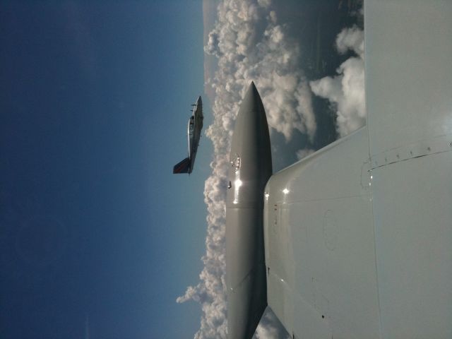 Cessna 310 (N721SJ) - FORMATION WITH AZTEC