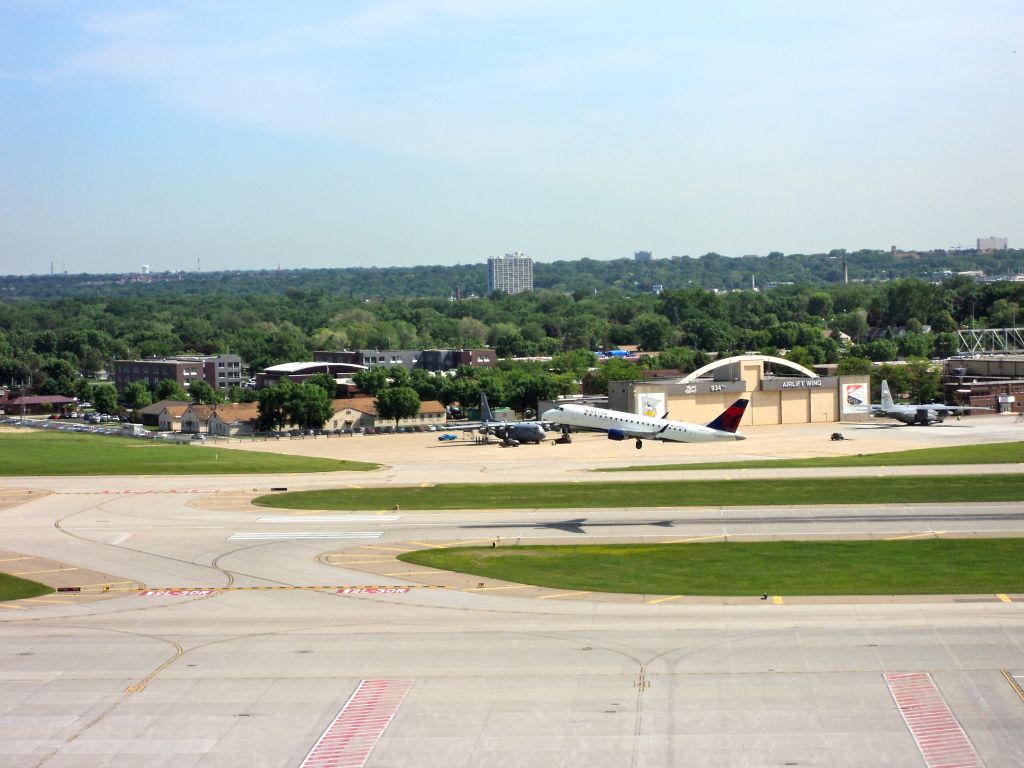 Embraer 175 (N625CZ) - Taken from the ATC tower at the MSP International Airport