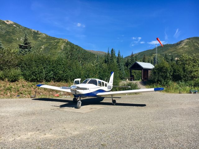 Piper Saratoga (N3502W) - On a run-up pad at Kantishna Alaska in Denali National Park