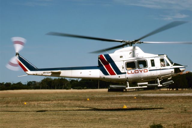 Bell 412 (VH-SUH) - BELL 412 - REG : VH-SUH (CN 33058) - ADELAIDE INTERNATIONAL AIRPORT SA. AUSTRALIA - YPAD (26/11/1984)