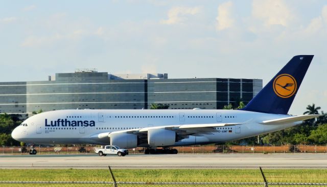 Airbus A380-800 (D-AIMF) - Look at the size of the engine"Compaired to the truck!