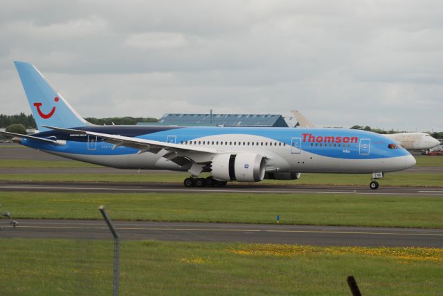 G-TUIB — - 1st landing of 787 at Prestwick -training flights Thomson second in fleet