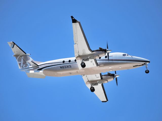 Beechcraft 1900 (N83413) - AIR HIGHWAY LLC on final for runway 2 KJQF - 5/25/13