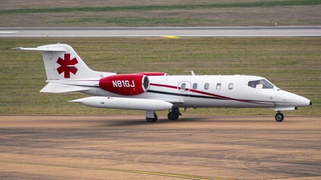 N81GJ — - Excellent 1981 built Gates Lear 36A arriving under an unfortunately cloudy sky.