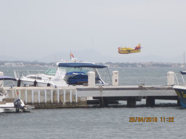 — — - Fire Fighter returns to Port de Pollensa base