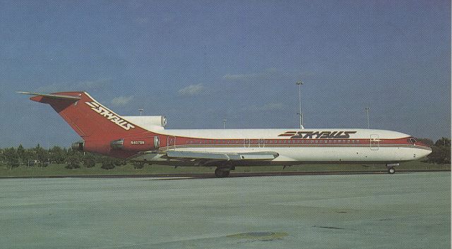 BOEING 727-200 (N407BN) - scanned from postcardbr /skybus