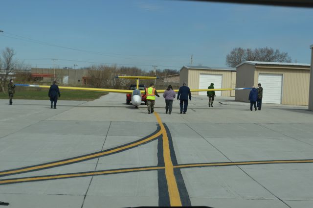 N419BA — - CAP Cadets and senior members of the IA-002 squadron walking the glider to its hanger.  Taken April 9, 2016 with Nikon D3200.   