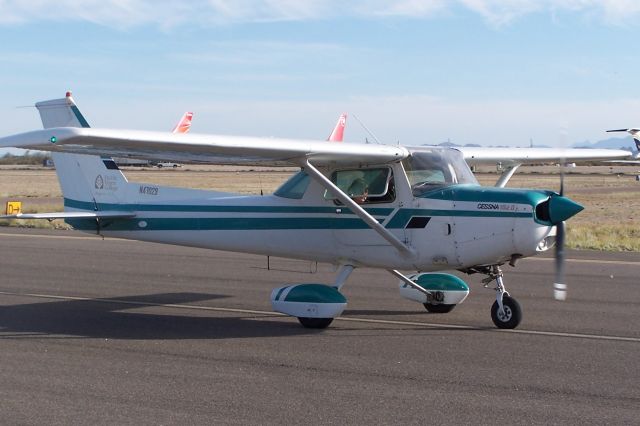 Cessna 152 (N47029) - My son taxiing by with a friend.