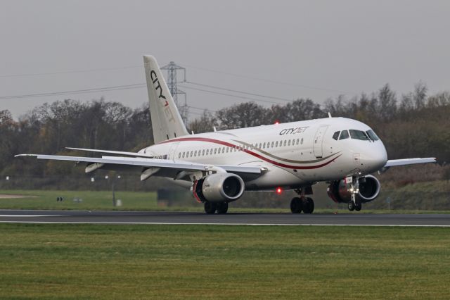 Sukhoi Superjet 100 (EI-FWB) - BEL2173 landing after the flight from Brussels