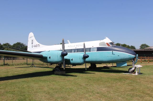 G-AOTI — - de Havilland DH-114 Heron 2D, c/n 14107br /De Havilland Aircraft Museum, br /Salisbury Hall, Shenley, London Colney, UKbr /Manufactured in 1956, UKbr /Photo: 27.06.2018