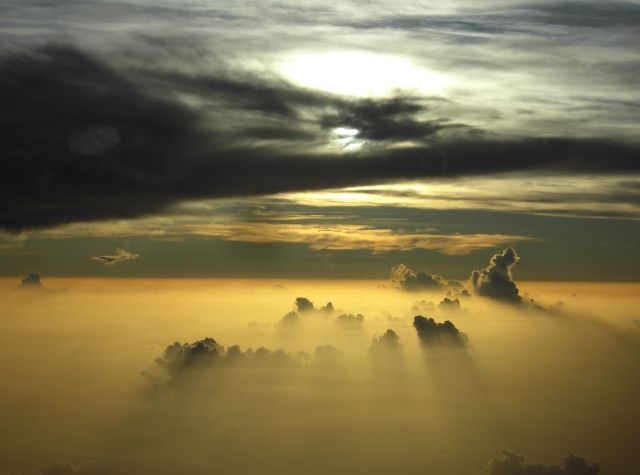 ATR ATR-72 (N820FX) - Caribbean sky at dusk..