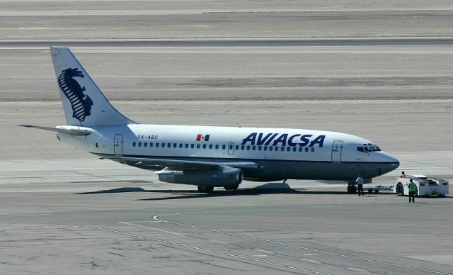 Boeing 737-200 (XA-ABC) - KLAS - April 2005 shows Aviasca 737 at push back - ready for the flight to MEX.