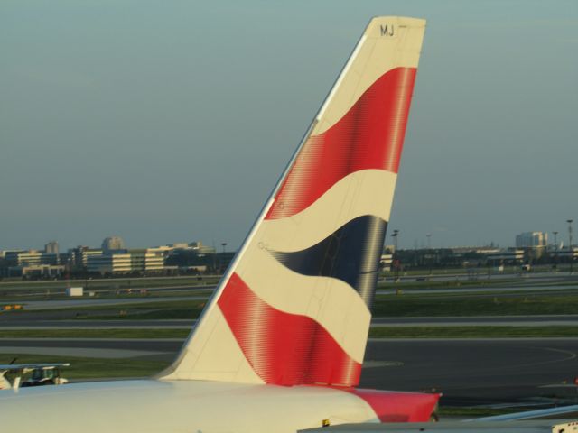 Boeing 777-200 (G-YMMJ) - Tail of BAW B772 at Lester B Pearson Intl in Toronto Ready for flight to LHR