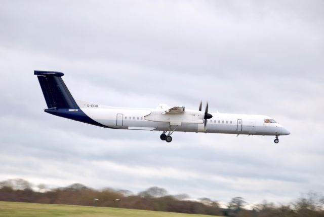 de Havilland Dash 8-400 (G-ECOI) - Taken from Carpark 5Taken from Carpark 5