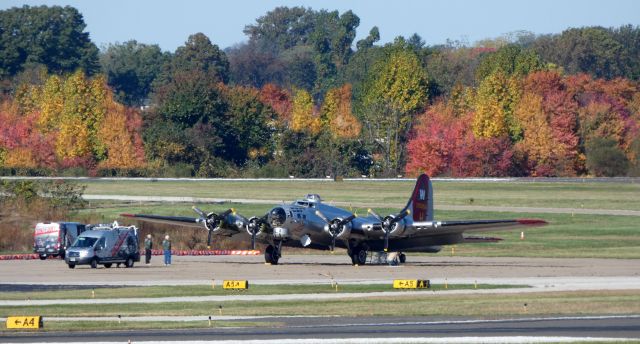 Boeing B-17 Flying Fortress (N5017N) - Making a tour stop is this 1945 Lockheed B17G flying fortress "Aluminum Overcast" World War II bomber in the Autumn of 2019.