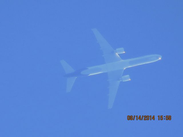 Boeing 757-200 (N988FD) - FedEx flight 378 from MEM to Billings over Baxter Springs KS (78KS) at 36k feet.