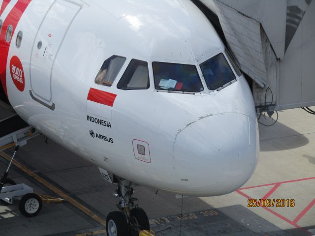 Airbus A320 (PK-AZF) - Indonesia AirAsia A320 preparing for take-off to Denpasar.