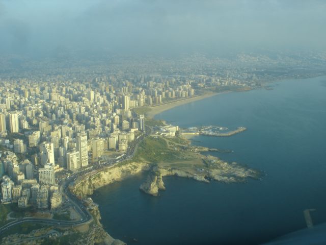 N6GD — - approach in to Beirut, Lebanon. Bay rock to the left