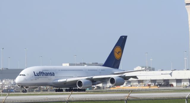 Airbus A380-800 (D-AIML) - Taxiing for the departure to Frankfurt am Main