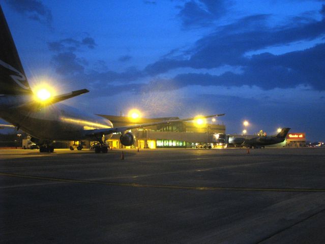 — — - KRFD Terminal Ramp at dawn