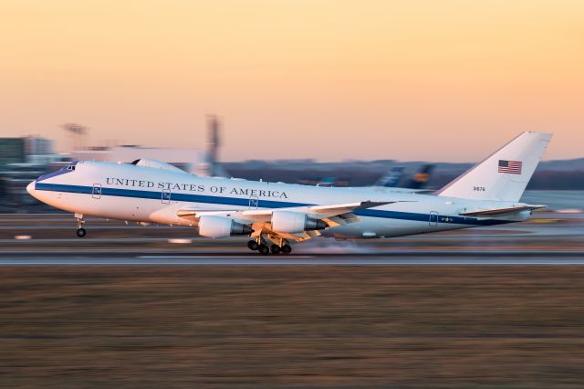 73-1676 — - E-4B aka "The Doomsday Plane" touching down at Munich for the MSC 2019