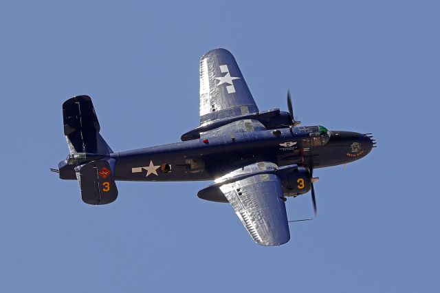 North American TB-25 Mitchell (N9643C) - Devil Dog owned and operated by the Commemorative Air Force making a slow pass at Holloman AFB Legacy of Liberty Airshow Saturday 7 May 2022.