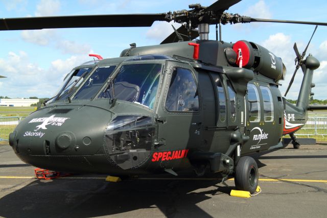 SP-YVE — - A Black Hawk on static dispaly at Farnborough 2012.