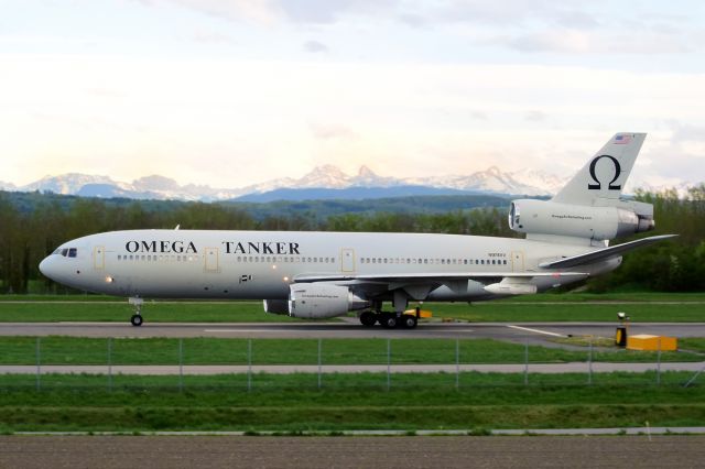 McDonnell Douglas DC-10 (N974VV) - Arrival of the second candidates for New Fighter Competition / Evaluation of the Swiss Air Force with this nice support aircraft, former Japan Airlines JA8538