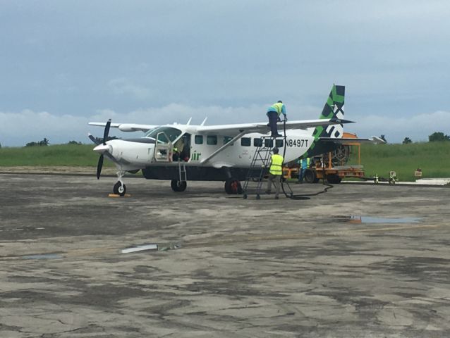 Cessna Caravan (N8497T) - Refueling at Sao Tome on a ferry flight from USA to South Africa. 19 NOV 2018.