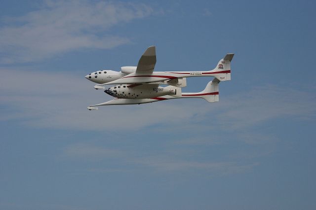 N318SL — - Fly By of the White Knight mother ship caring N328KF Space Ship One at the EAA Fly In 7-30-2005