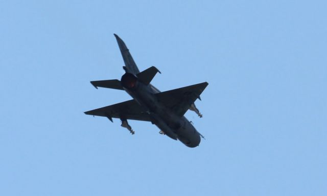 MIKOYAN MiG-21 (N117) - Croatian MiG-21 on takeoff from Zagreb airport, August 14, 2018. AFAIK, one of the last operational MiG-21 in Europe