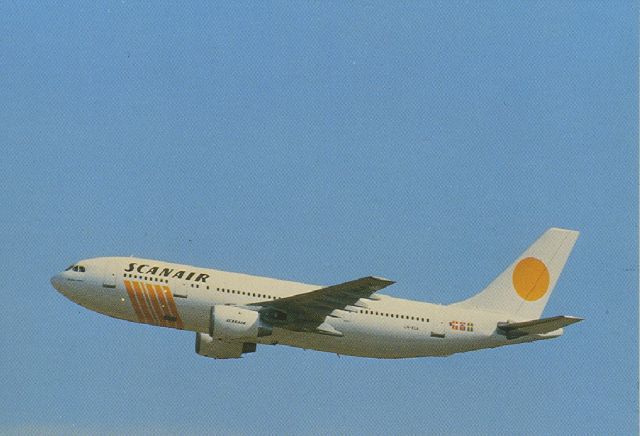 Airbus A300F4-200 (LN-RCA) - scanned from postcardbr /scanair