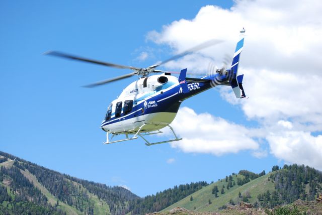 Bell 429 GlobalRanger (N755SL) - Bell 429 Global Ranger flying in for the Firefighter appreciation Day in Sun Valley Idaho