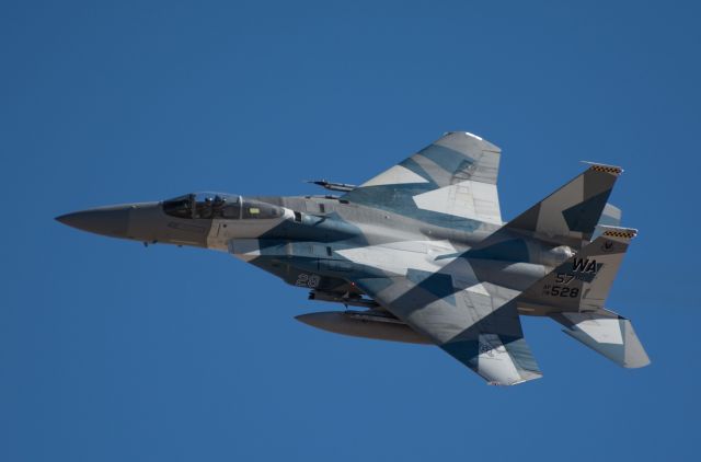 McDonnell Douglas F-15 Eagle (N78528) - F-15 Aggressor based at Nellis AFB.  Being retired and sent to the boneyard as of the end of March, 2015.