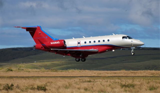 Embraer Legacy 550 (N406AD) - Santa Maria Island International Airport - Azores. May 27, 2022. 