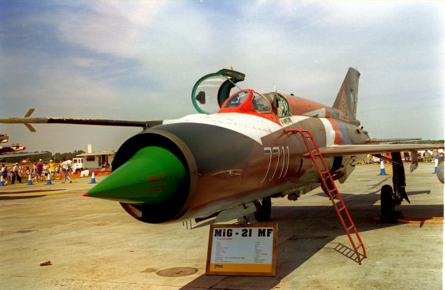 MIKOYAN MiG-21 (N7711) - 1996 IAT Fairford AFB England