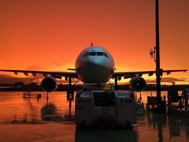 Airbus A300F4-600 (N743FD) - Airbus & Tow after the August Storm FDX ATW Operations. 