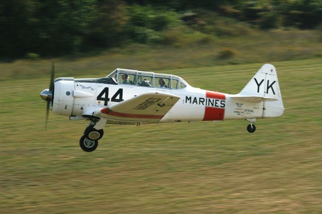 North American T-6 Texan (N751NU) - T-6 Taking Off from Grass at Warbirds North - Trego, WI